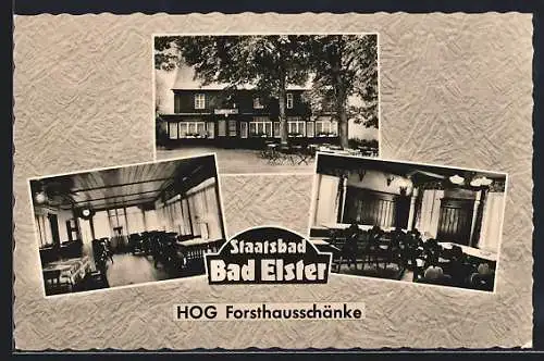 AK Bad Elster, HOG-Gasthaus Forsthausschänke, Innenansichten