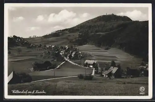 AK Waltersdorf / Lausche, Ortsansicht mit Lausche