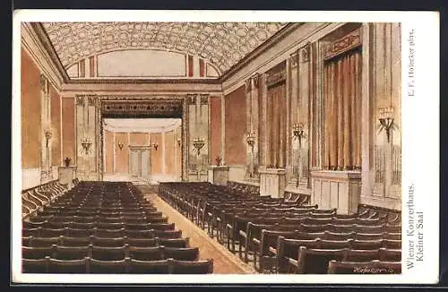 Künstler-AK Wien, Konzerthaus, Kleiner Saal