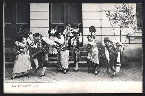 AK La Tarantella, süd-italienischer Volkstanz
