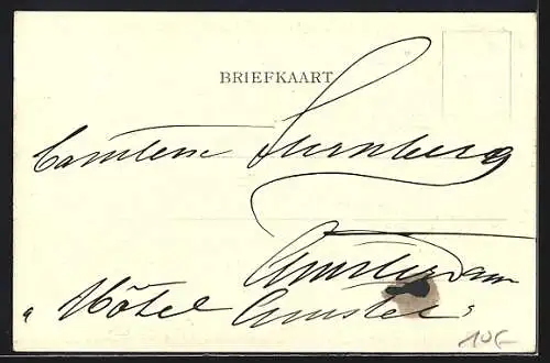 Künstler-AK Henri Cassiers: Zaandam, Windmühlen in weiter Ferne