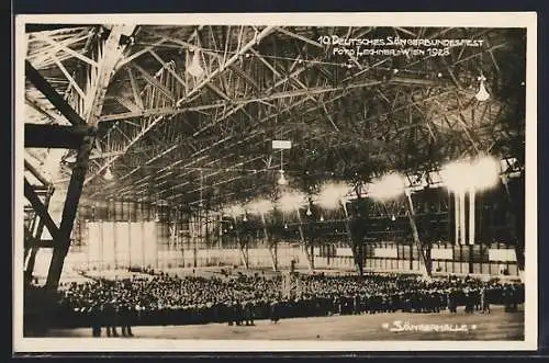 AK Wien, 10. Deutsches Sängerbundesfest 1928, Sängerhalle