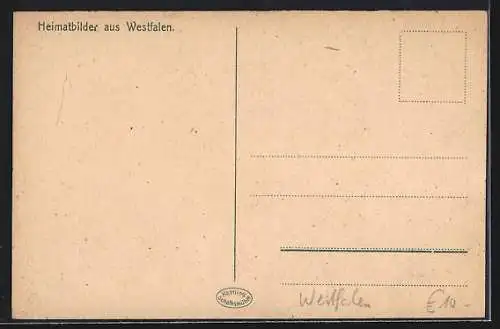 AK Heimatbilder aus Westfalen, Westfoolenlied, Tracht