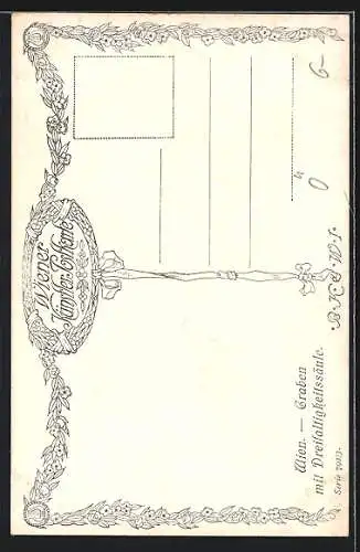 Künstler-AK Ernst Graner: Wien, Graben mit Dreifaltigkeitssäule, Kutschen