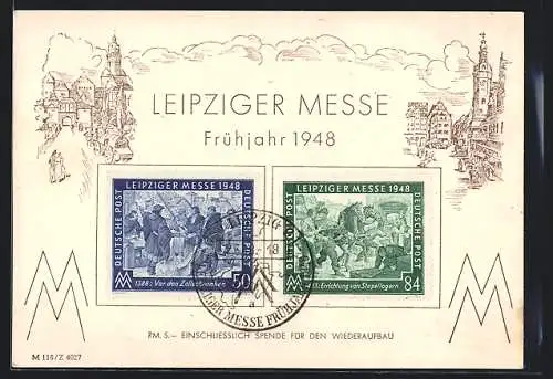 AK Leipzig, Ortsansicht zur Leipziger Messe 1948