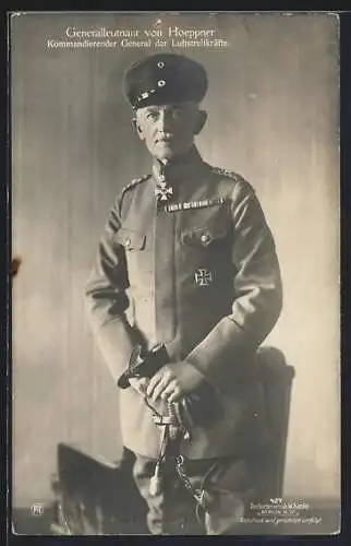 Foto-AK Sanke Nr. 427: Generalleutnant von Höppner, kommandierender General der Luftstreitkräfte in Uniform