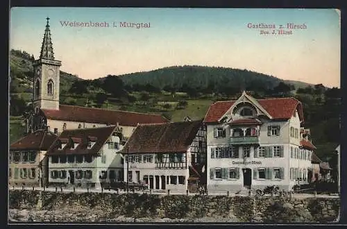 AK Weisenbach i. Murgtal, Gasthaus z. Hirsch von J. Hürst