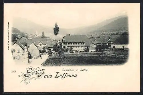 AK Loffenau, Gasthaus zum Adler am Feld