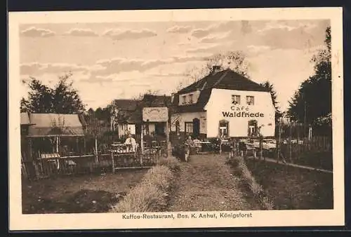 AK Köln, Königsforst, Café-Restaurant Waldfriede v. K. Anhut