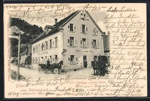 AK Weisenbach, Das Gasthaus z. grünen Baum