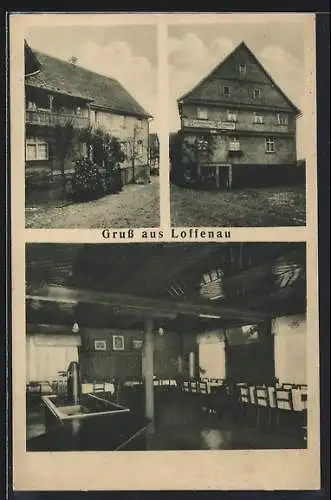 AK Loffenau, Das Restaurant zur Teufelsmühle v. E. Zeltmann, Schulgasse 14