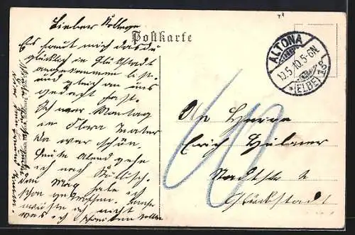 AK Hamburg-Altona, J. Albert`s Gasthaus mit Belegschaft, Kl. Johannisstrasse 19