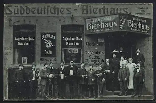 Foto-AK Hamburg-St. Pauli, Restaurant Süddeutsches Bierhaus, Takstrasse 1a