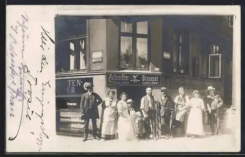 Foto-AK Hamburg-Neustadt, Gasthaus von Johannes Behnke, Eichholz Ecke Schaarmarkt, 1911