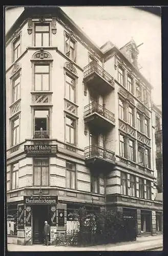 Foto-AK Hamburg-Eimsbüttel, Gasthaus zum ersten Ehestandsschoppen, Weidenhalle Ecke Agathenstrasse