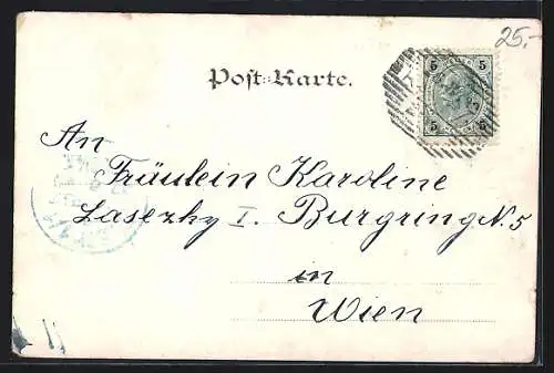 AK Lanzendorf /N. Ö., Strassenpartie Anwesen und Torbogen, Ortsansicht, Ornamente