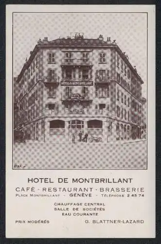 AK Genève, Hotel de Montbrillant, Café Restaurant