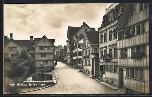 AK Herisau, Blick in die Spittelstrasse