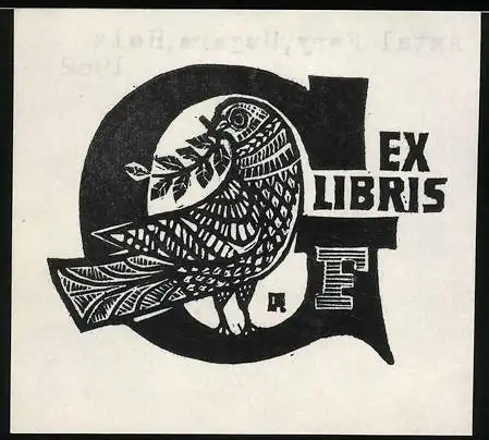 Exlibris Antal Fery, Taube & Initialen