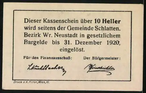 Notgeld Bromberg 1920, 10 Heller, Dorfkirche-Abbildung