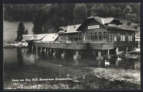 AK Lunz am See, Gasthaus Seeterrasse Grubmayr