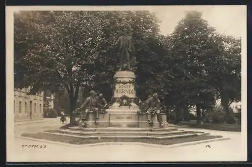 Foto-AK Steyr, Josef Werndl-Denkmal