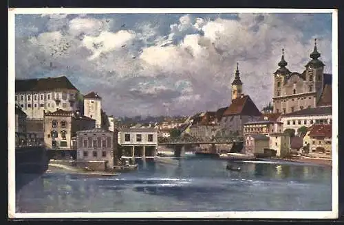 AK Steyr, Flusspartie mit Brücke