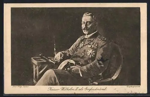 Künstler-AK Willy Stoewer: Kaiser Wilhelm II. als Grossadmiral