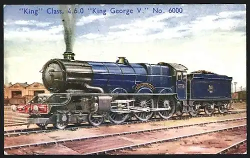 Künstler-AK King George V No.6000, englische Eisenbahn