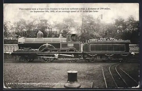 AK Three Cylinder Compound Express Engine No.1306, L&NW Rly., englische Eisenbahn