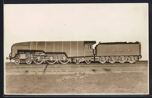 AK englische Eisenbahn, Lokomotive Nr. 10000 der L & NER mit Tender