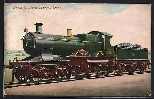 AK Great Western Express Engine, Englische Eisenbahntenderlokomotive No. 3387