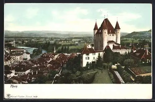 AK Thun, Ortsansicht mit Schloss