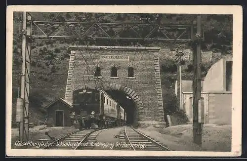 AK Lötschbergbahn vor dem Nordausgang des Lötschbergtunnels, Bergbahn