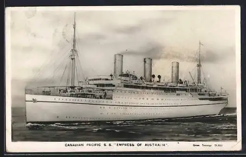 AK Passagierschiff SS Empress of Australia, Candian Pacific