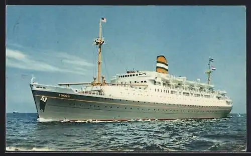 AK Passagierschiff S.S. Ryndam auf hoher See