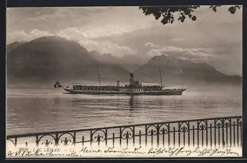 AK Salondampfer La Suisse auf dem Lac Léman