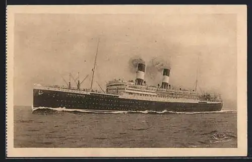 AK Passagierschiff Giulio Cesare auf hoher See, Navigazione Generale Italiana