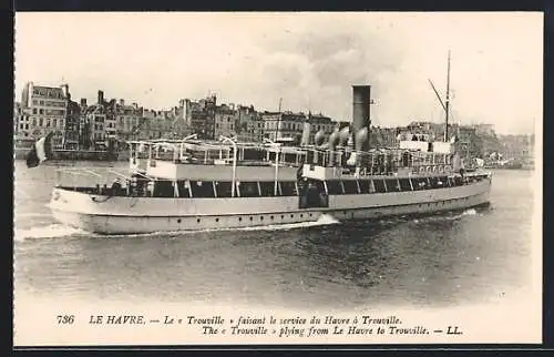 AK Passagierschiff Trouville vor der Küste