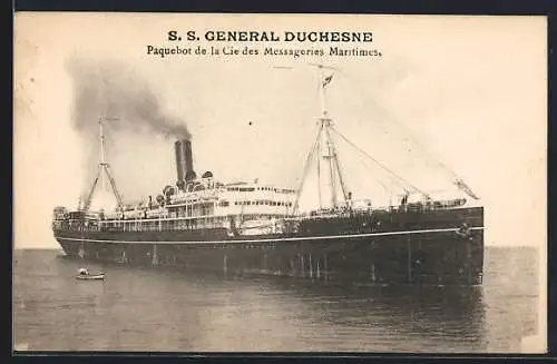 AK Passagierschiff SS General Duchesne, Compagnie des Messageries Maritimes