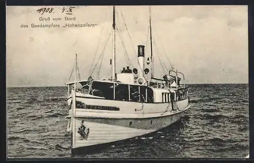 AK Passagierschiff Hohenzollern auf hoher See