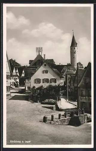 AK Kirchberg a. Jagst, Strassenpartie mit Bäckerei