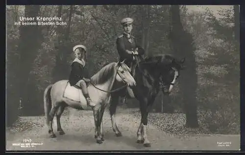 AK Kronprinz Wilhelm von Preussen mit seinem ältesten Sohn