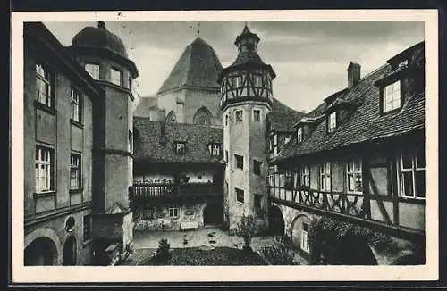 AK Ansbach / Bayern, Alter Hof am unteren Markt