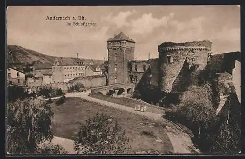 AK Andernach a. Rh., Im Schlossgarten