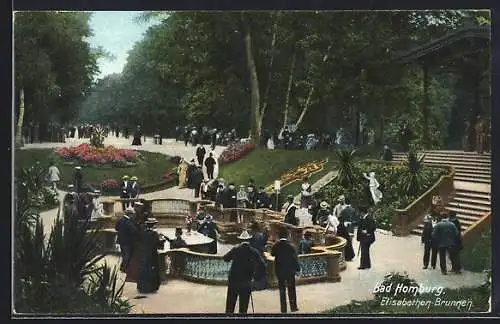 AK Bad Homburg, Elisabethen-Brunnen