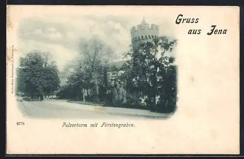 AK Jena, Pulverturm mit Fürstengraben