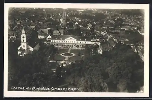 AK Bad Dürkheim / Rheinpfalz, Kurhaus mit Kurpark