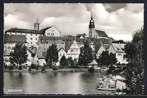 AK Böblingen, Ortspartie mit Kirche