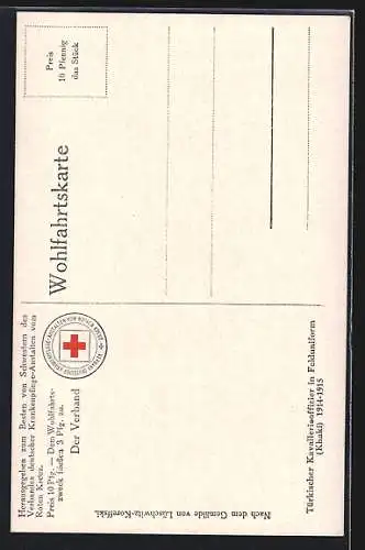 AK Türkischer Kavallerie-Offizier in Feld-Uniform (Khaki), 1914-15